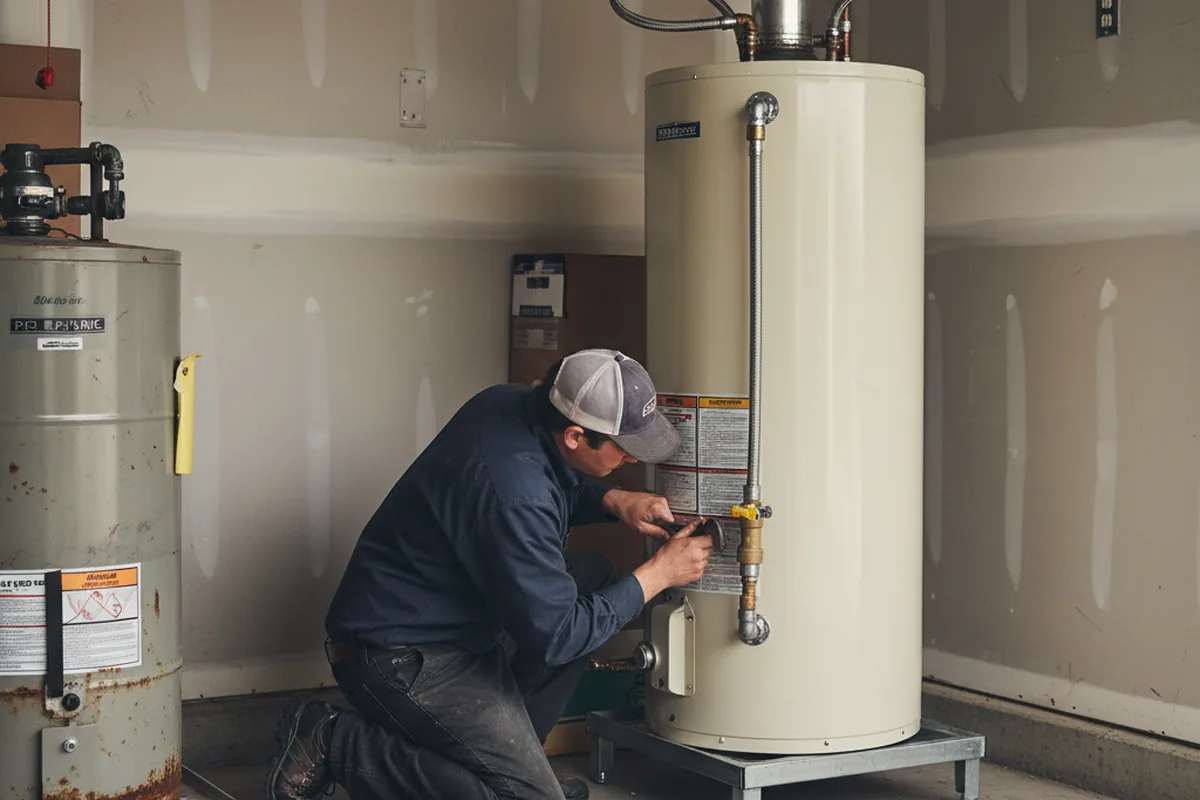 Water heater and shutoff valve replacement in Los Osos